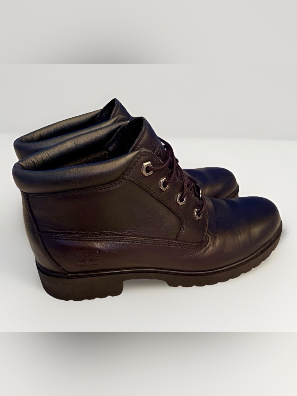 Timberland Size 9.5 M Women’s Nellie Black Chukka Waterproof Leather Boots 28360